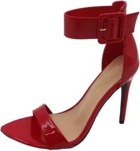 Anne Michelle Women's Open Toe Stiletto Heel Sandals Ankle Strap High Heel Sandals