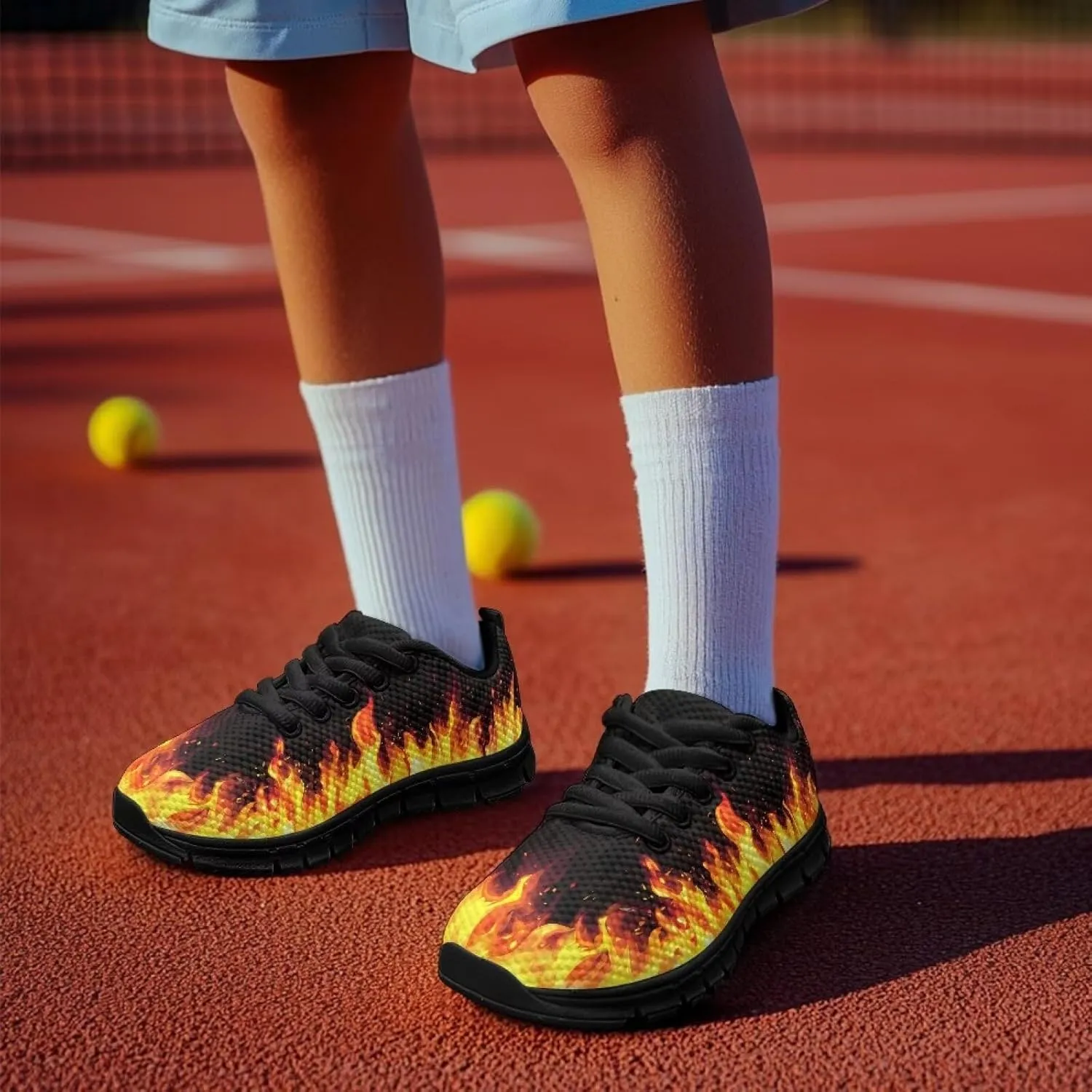 Biyejit Boys Girls Casual Shoes Kids Tennis Running Sports Lace Up Athletic Sneakers