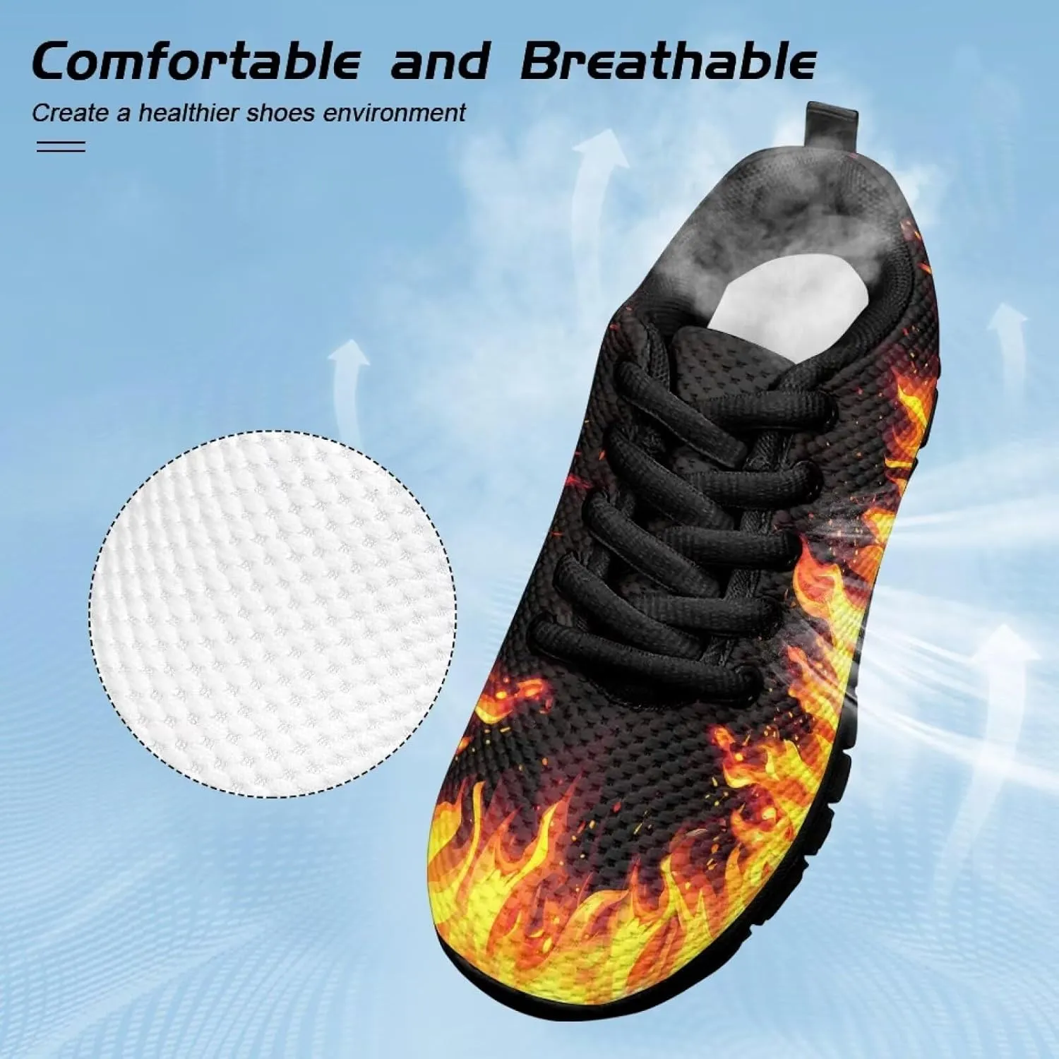 Biyejit Boys Girls Casual Shoes Kids Tennis Running Sports Lace Up Athletic Sneakers