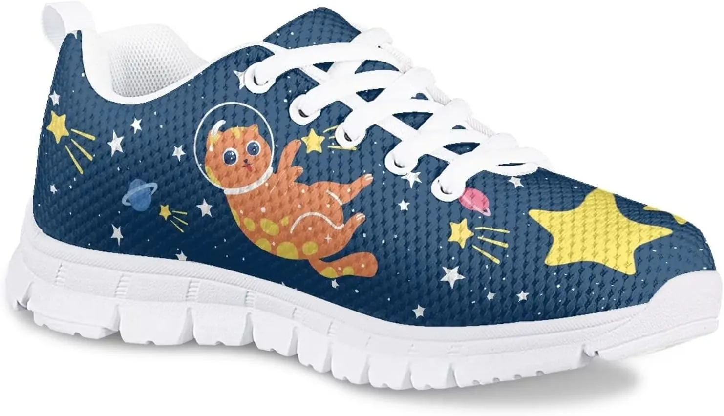 GIFTPUZZ Kids Running Shoes Casual Mesh Breathable Walking Hiking Sports Sneakers Platform Flats