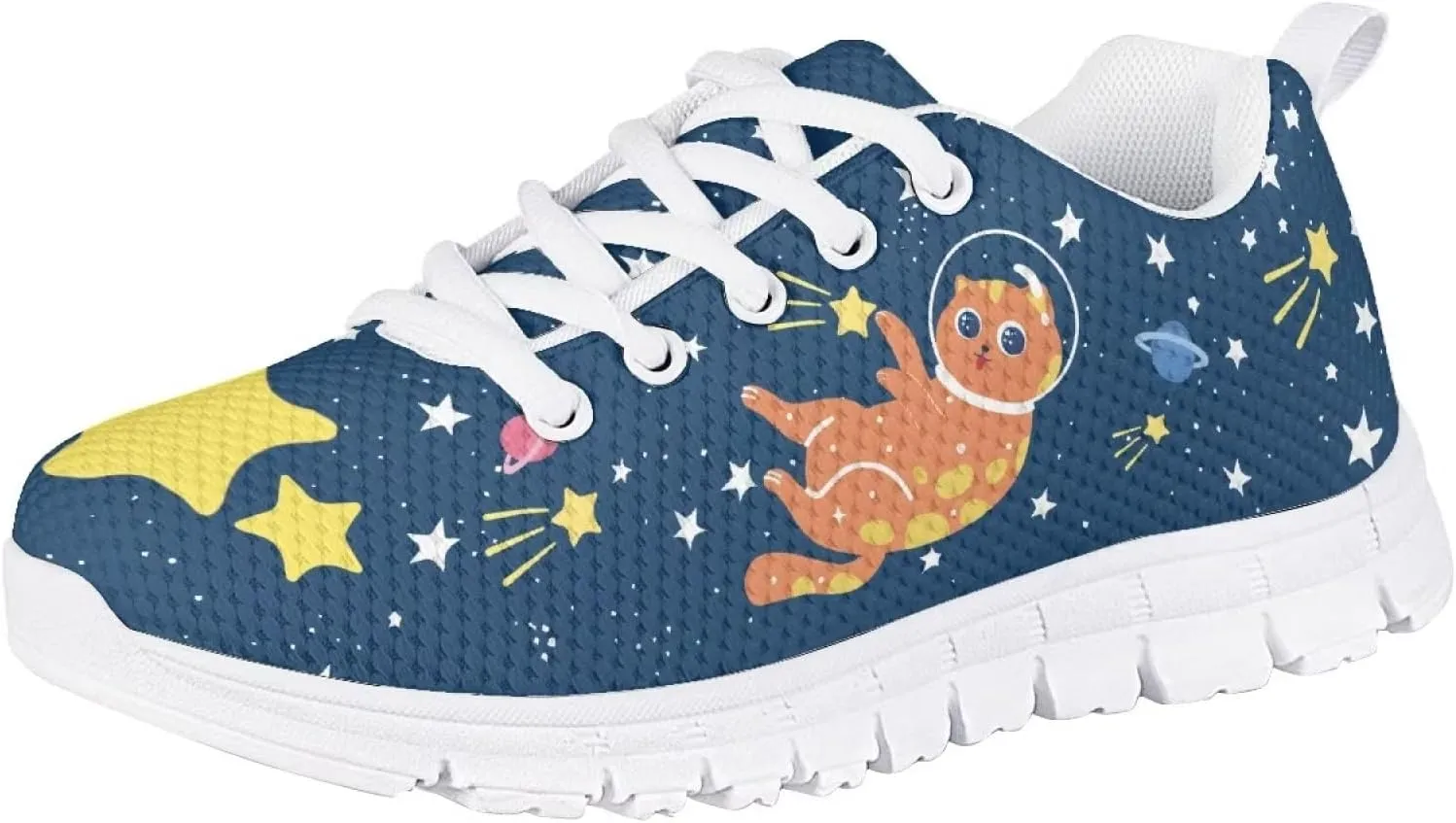 GIFTPUZZ Kids Running Shoes Casual Mesh Breathable Walking Hiking Sports Sneakers Platform Flats