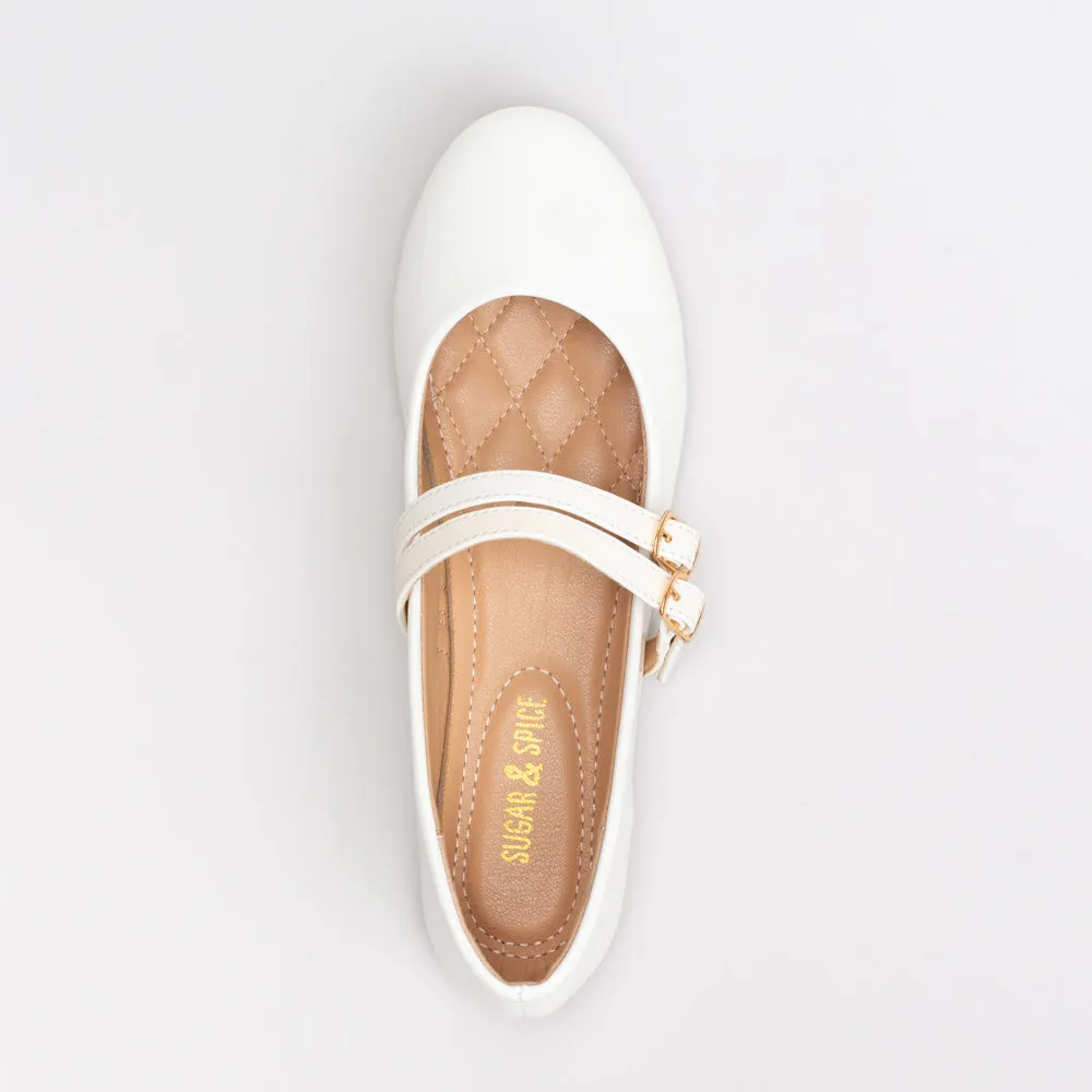 Girls White Pumps _ 155215