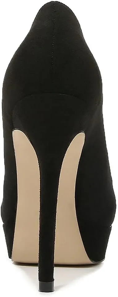 KOKOMOMO Womens Faux Suede Pointed Toe Platform Stiletto High Heel Pumps