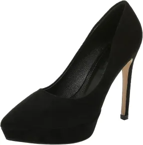 KOKOMOMO Womens Faux Suede Pointed Toe Platform Stiletto High Heel Pumps