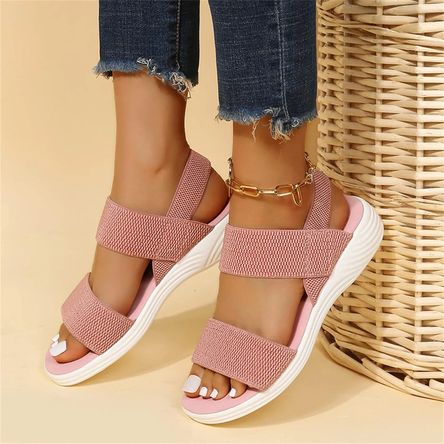 Lausiuoe Comfortable Sandals For Women Dressy Arch Support Orthotic Flip Flops Summer Orthopedic Slippers For Flat Feet 2024