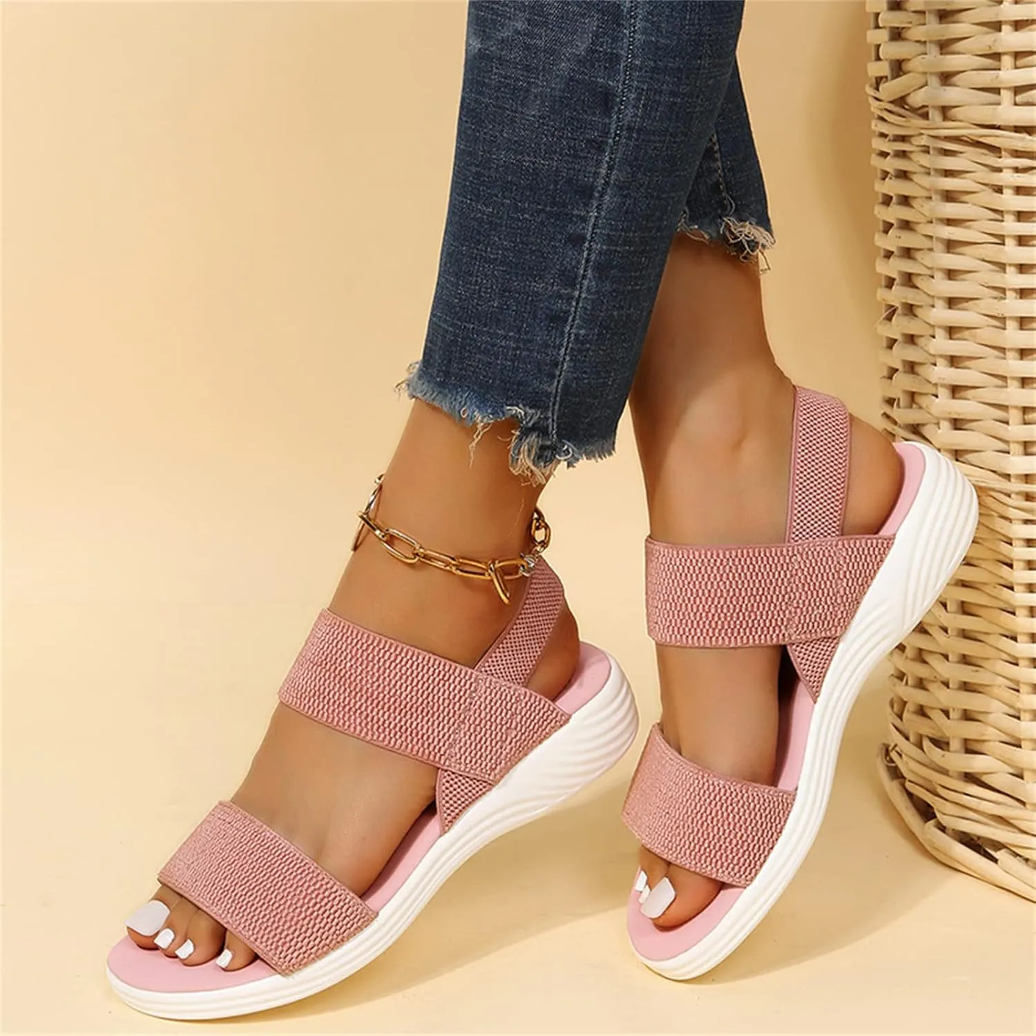 Lausiuoe Comfortable Sandals For Women Dressy Arch Support Orthotic Flip Flops Summer Orthopedic Slippers For Flat Feet 2024