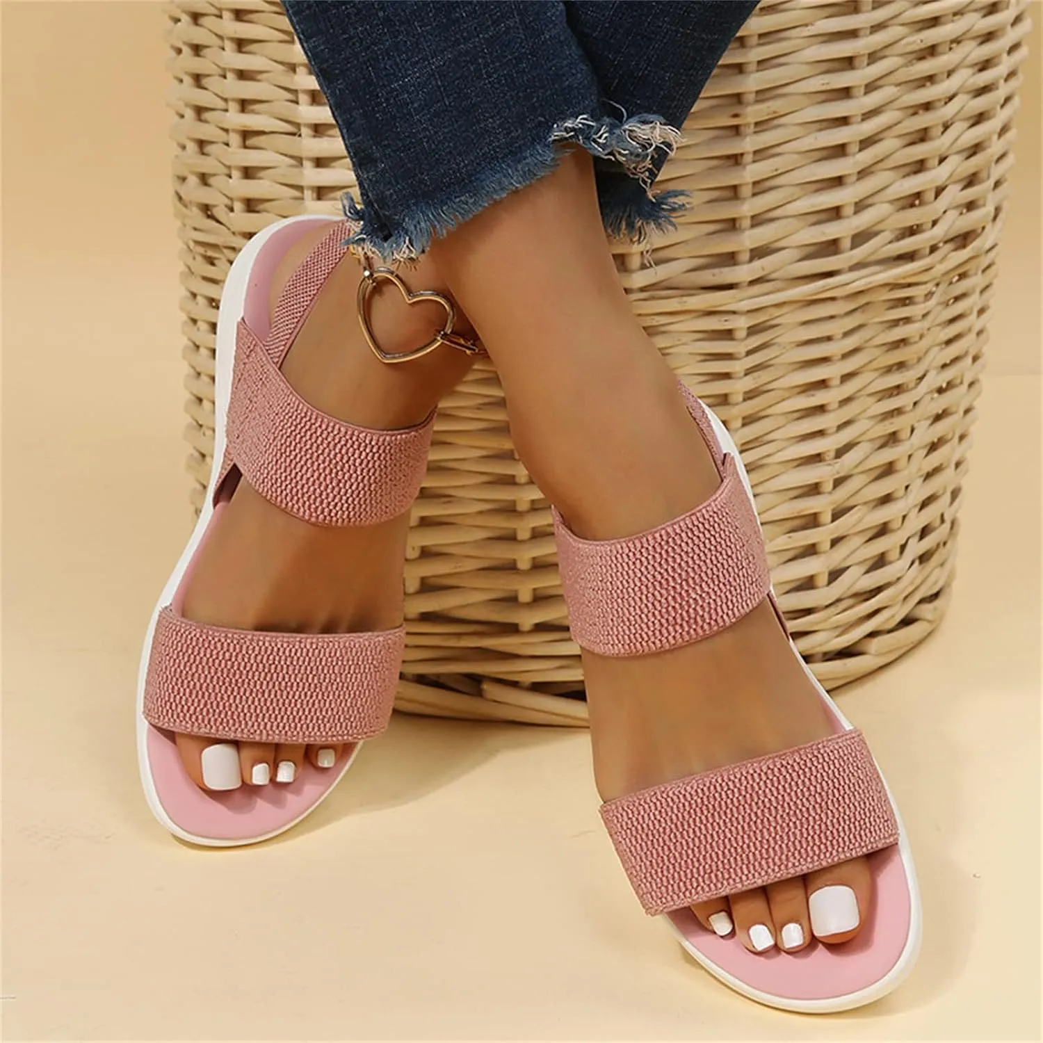 Lausiuoe Comfortable Sandals For Women Dressy Arch Support Orthotic Flip Flops Summer Orthopedic Slippers For Flat Feet 2024