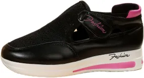 Lausiuoe Sneakers For Women Platform Slip On Fashion Canvas Shoes Lightweight Non-Slip Casual Comfortable Walking Flat Loafer