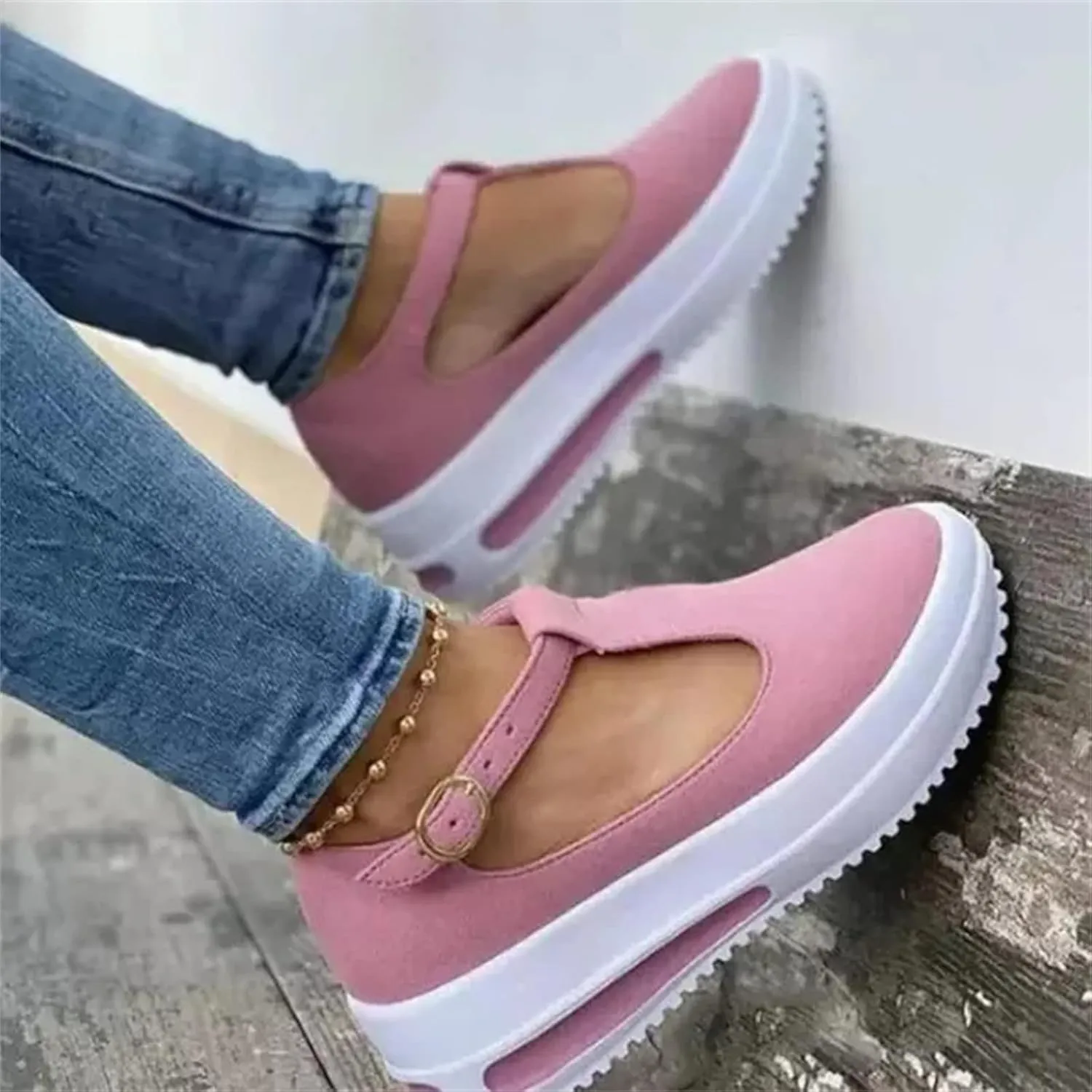 Lausiuoe Sneakers For Women Platform Slip On Low Top Canvas Shoes Casual Fashion Lightweight Comfortable Walking Flat Loafers