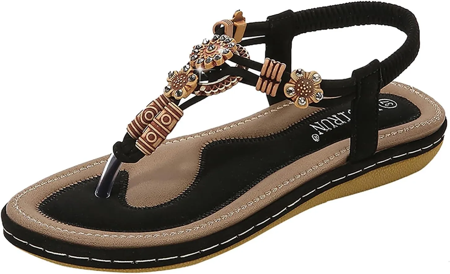Lightweight Flat Sandals for Women Comfortable Ankle Strap Outdoor Walking Shoes Leather Sandals for Women