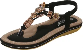Lightweight Flat Sandals for Women Comfortable Ankle Strap Outdoor Walking Shoes Leather Sandals for Women