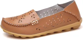 Loafer Casual Flats for Women Penny Comfort Slip On Shoes Wide Width Walking Orthopedic Loafers Comfortable Moccasins Breathable Lightweight Round Toe Nurse Loafer Driving Walking Flat Work Shoes