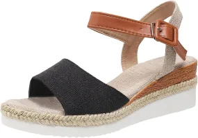 Orthopedic Sandals for Women Platform Wedge Sandals Walking Slippers with Arch Support Sandal Open Toe Ankle Strap Sandal Beach Casual Slip on Shoes Beach Dress Comfortable Outdoor Shoes 2025