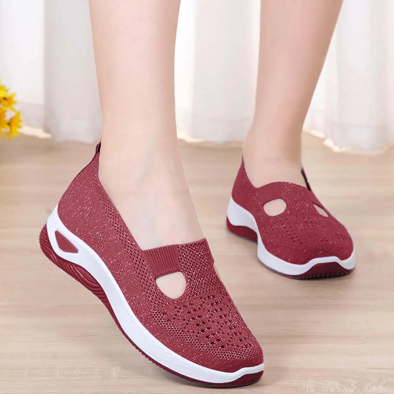 Orthopedic Shoes for Women 2025 New Women's Woven Womens Tennis Shoes Winter Ladies Shoes Casual Women's Fashion Sneakers Slip On Tennis Shoe Trainers Shoe