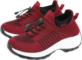 Orthopedic Shoes for Women Men Adjustable Elastic Strap Breathable Sneakers,Lightweight Non Slip Air Cushion Running Walking Sneakers,Outdoor Athletic Waterproof Soles Shoes with Arch Support
