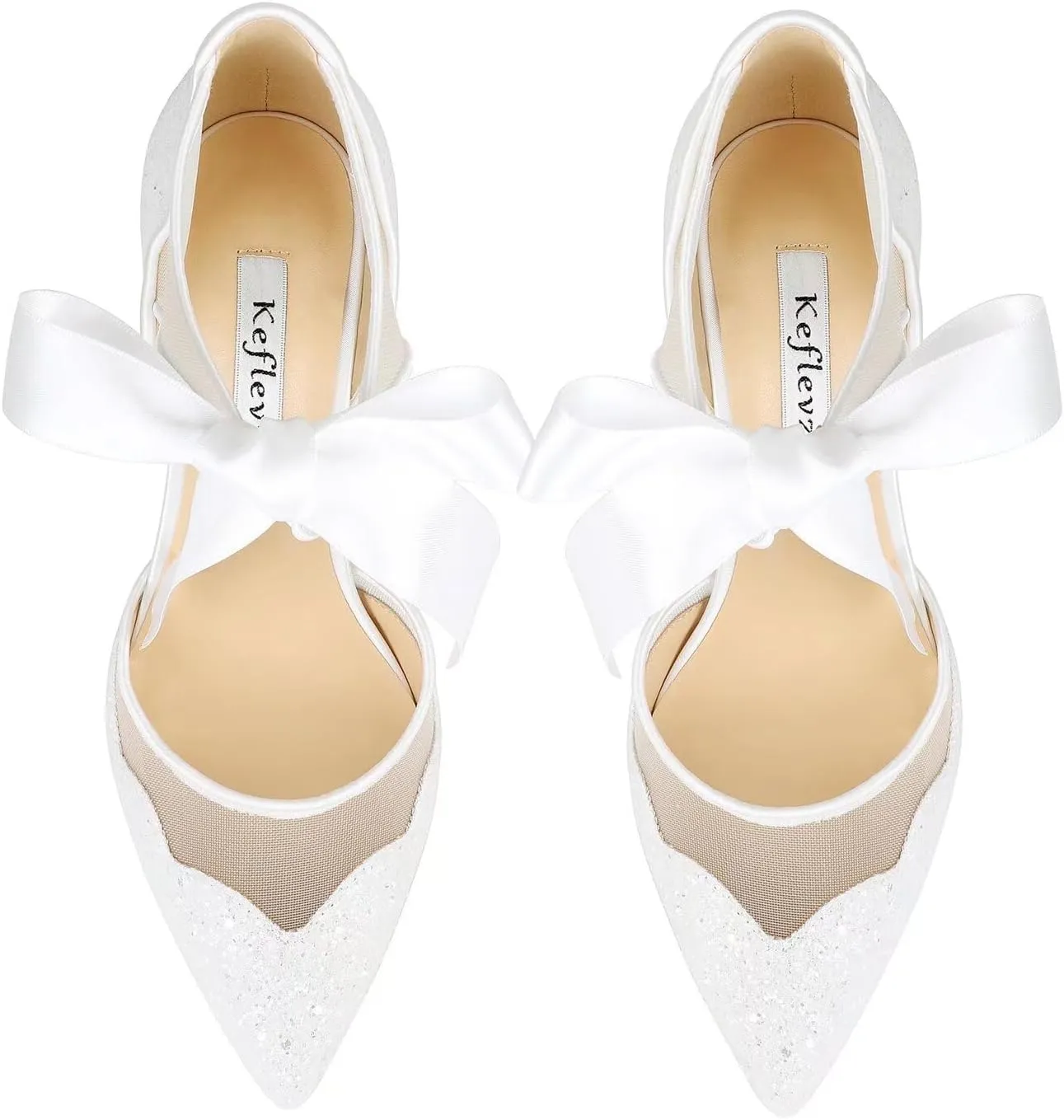 Sequin Glitter Wedding Shoes for Bride Closed Toe Bridal Shoes Wedding Heels Women Party Shoes