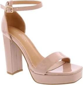TOP Moda Women's Platform Chunky High Heel Sexy Sandals Ankle Strap Open Toe Heeled Shoes