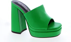 TOP Moda Womens Platform Slip On Chunky High Heel Sandals