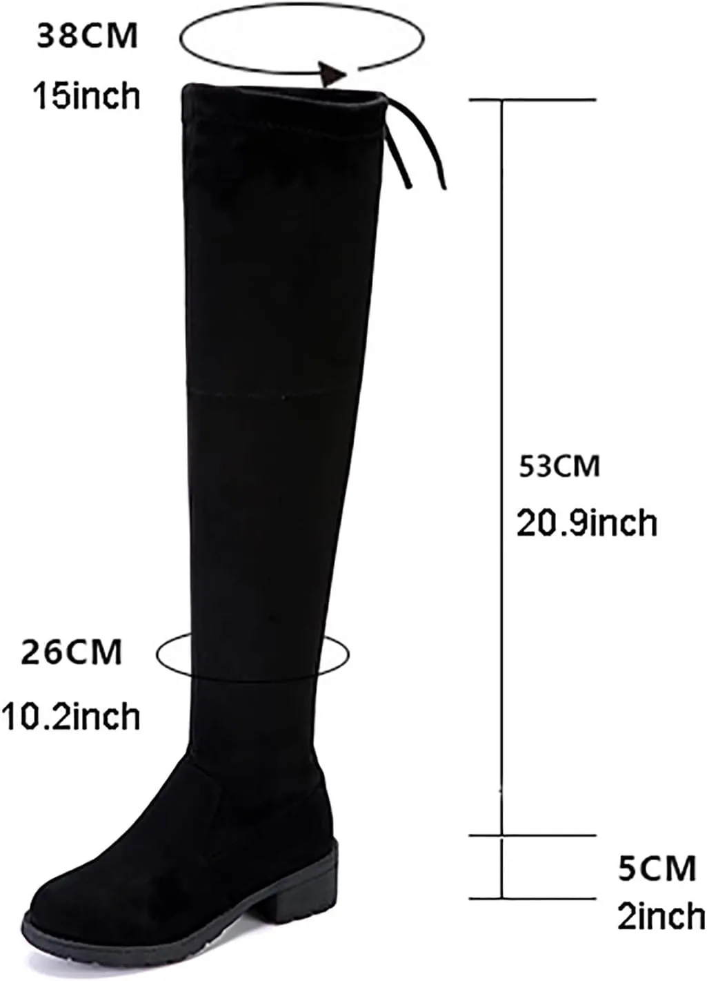 Winter Boots For Women Lug Sole Over Knee Boots Strappy Suede Thigh High Boots Knee High Boots Tall Bootie