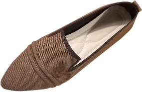 Womens Knit Slip on Casual Pointed Toe Loafers Comfortable Flats Loafer Ladies Driving Moccasins Business Work Shoes