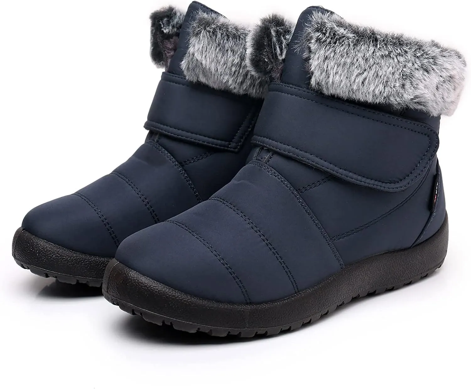 Womens Winter Boots Fur Lined Booties Winter Ankle Boots Waterproof Outdoor Anti-Slip Comfortable Short Boot